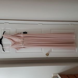 One shoulder Blush gown